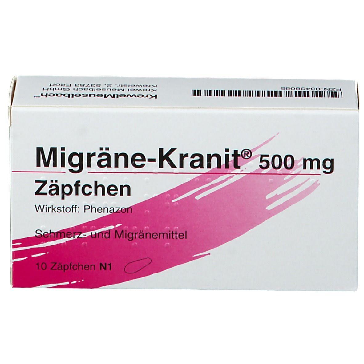Migräne-Kranit® 500 mg Zäpfchen