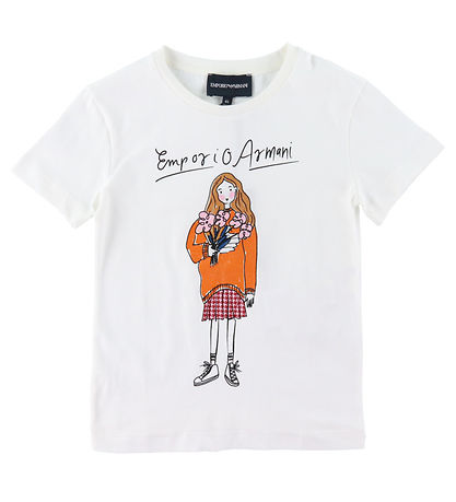 Emporio Armani T-Shirt - Weiß m. Mädchen