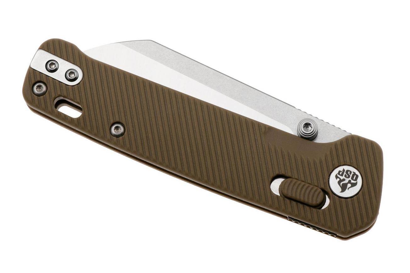 QSP Knife Penguin Glyde QS130GL-C1 Two-Tone 14C28N, Tan FRN, zakmes