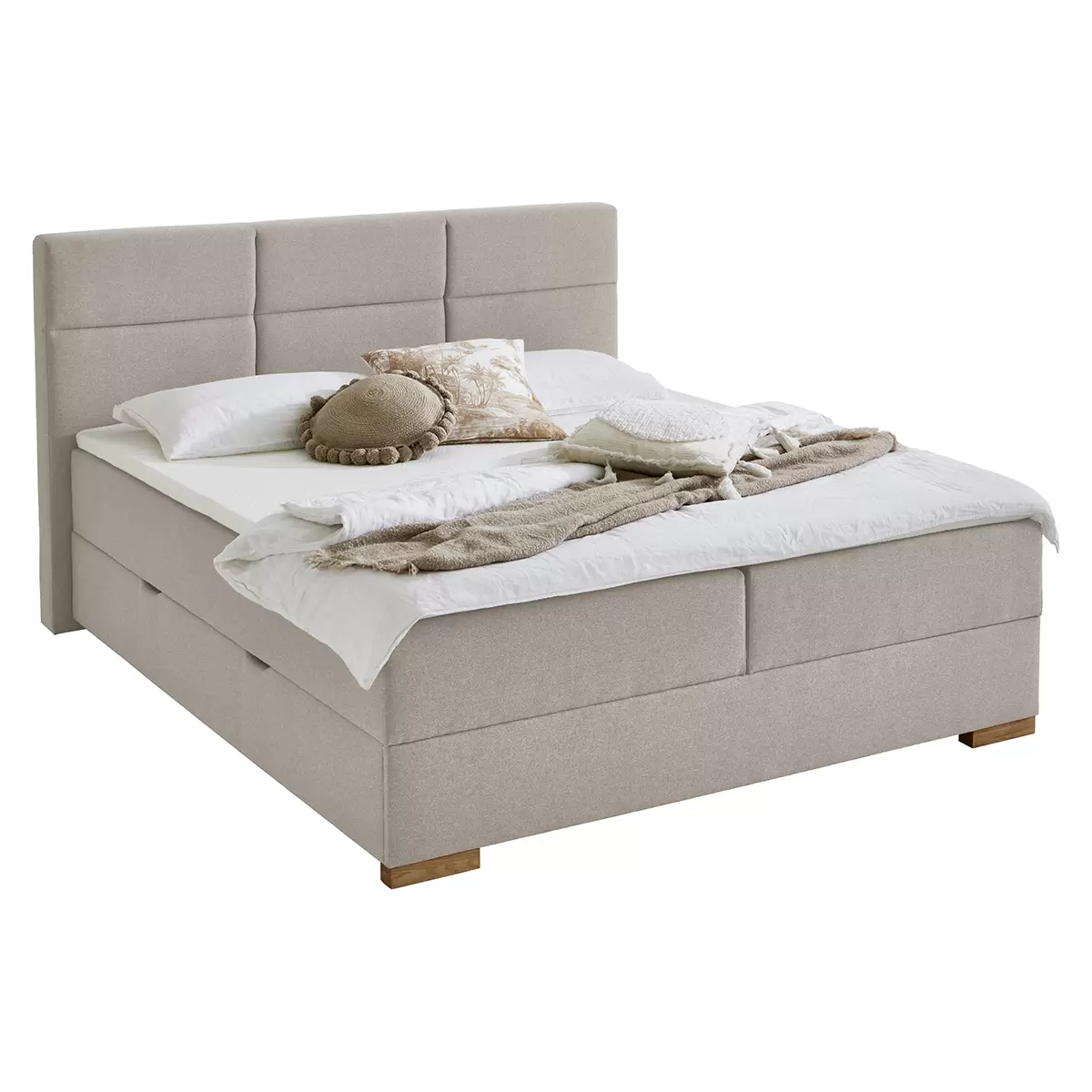 Boxspringbett Lago 160x200 taupe