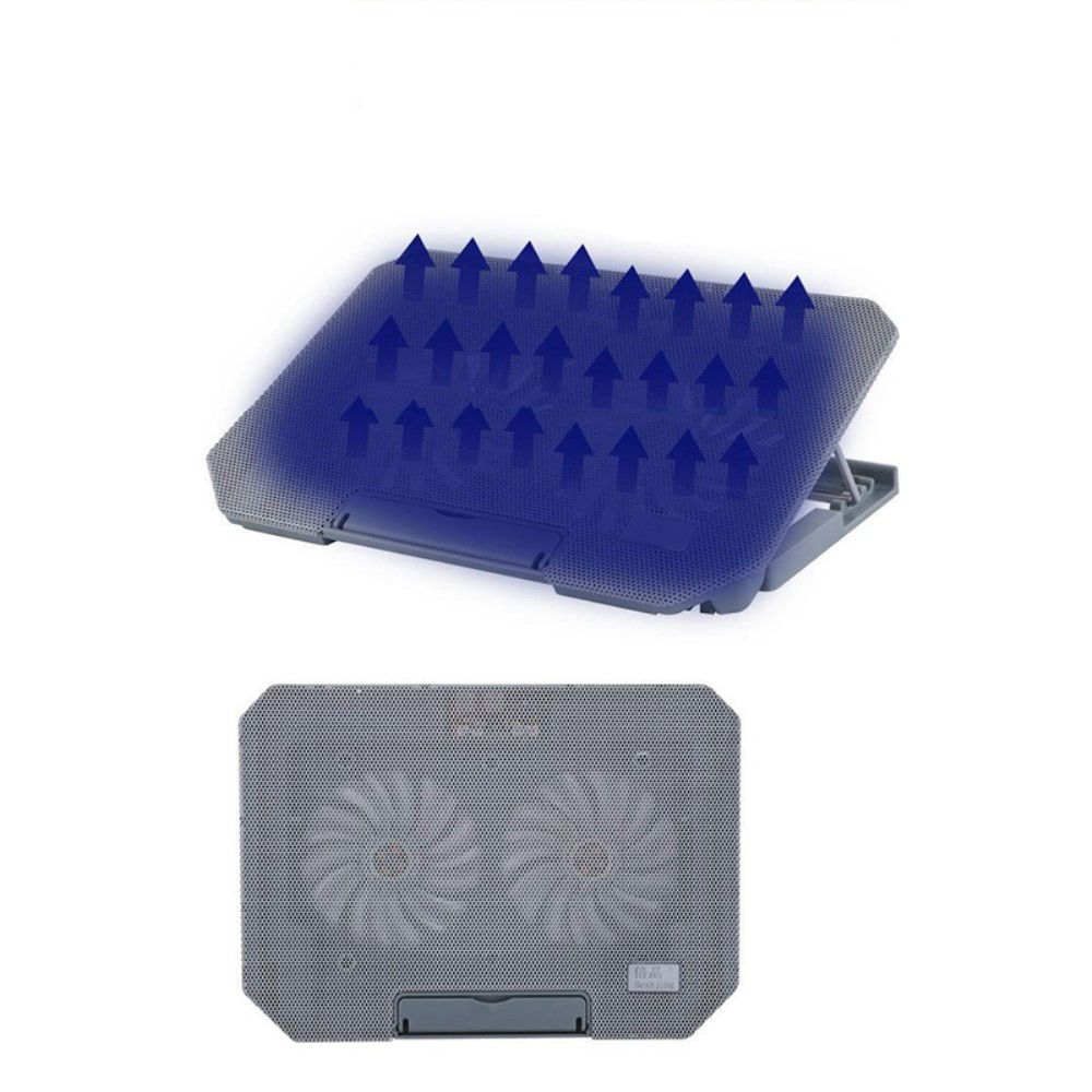 MacBook / Laptop Kühler Ständer Halterung mit zweifachem Lüfter für bis zu 15.6