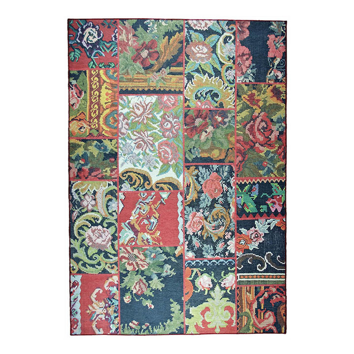 Patchwork vloerkleed - Nadine Rozenkelim Multicolor | Rozen