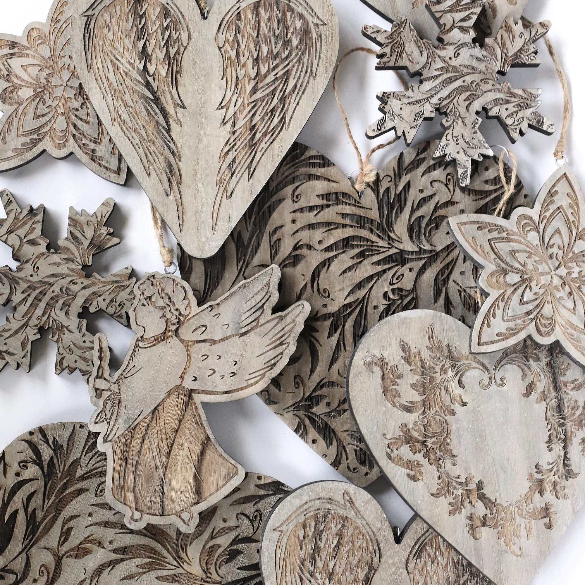 Holz-Blume, grau, Ø 15 cm von fischer's lagerhaus