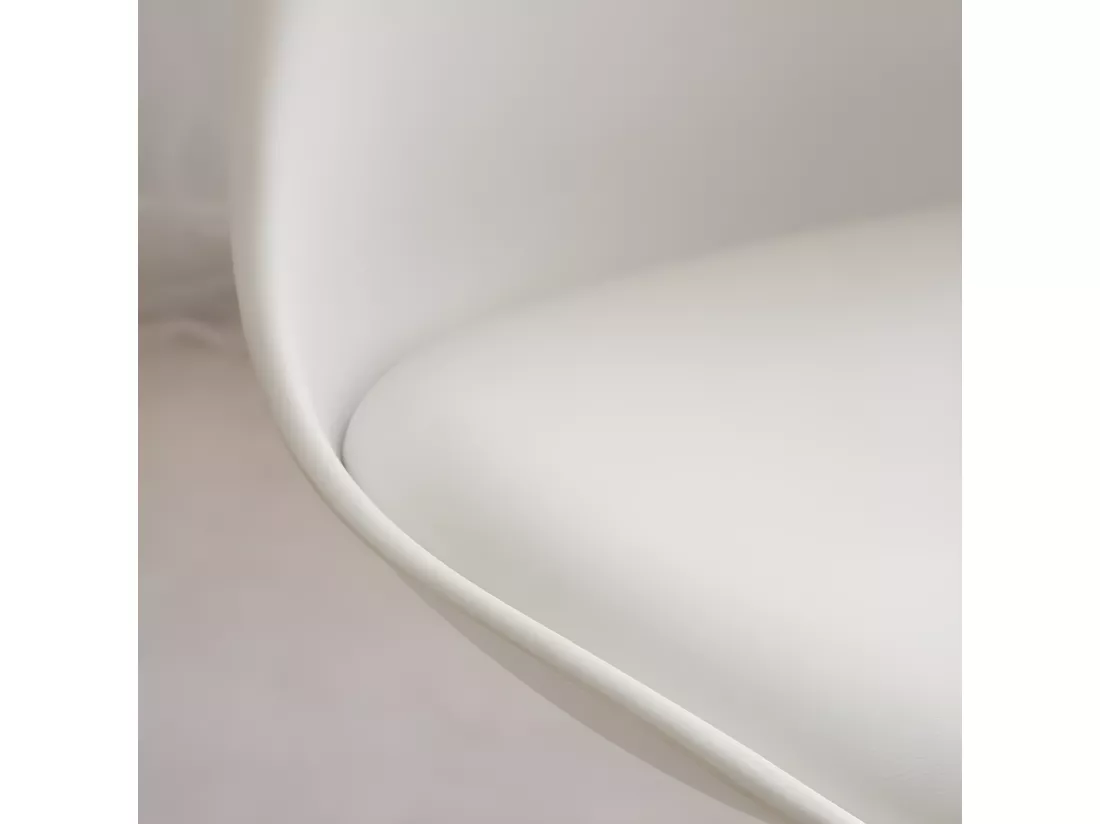 Chaise de bureau plastique blanc 48x83