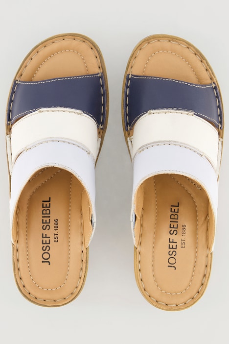 Leder-Clogs, Josef Seibel, dreifarbig, Weite H