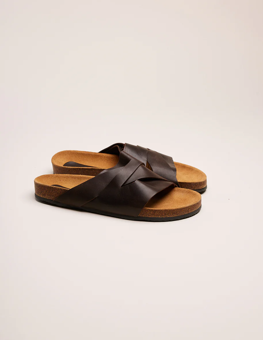 Mules Loic - Pull-up chocolat