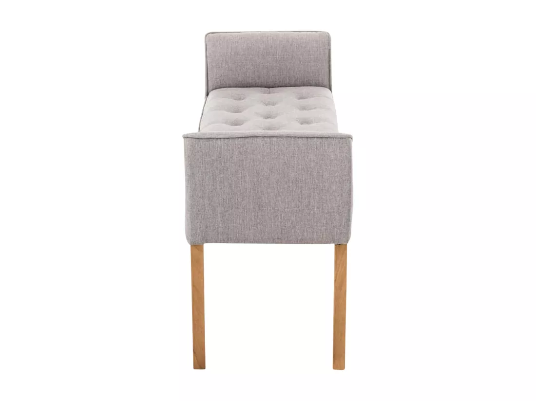 Banquette - Similicuir & Bois - Gris clair - Cleopatra