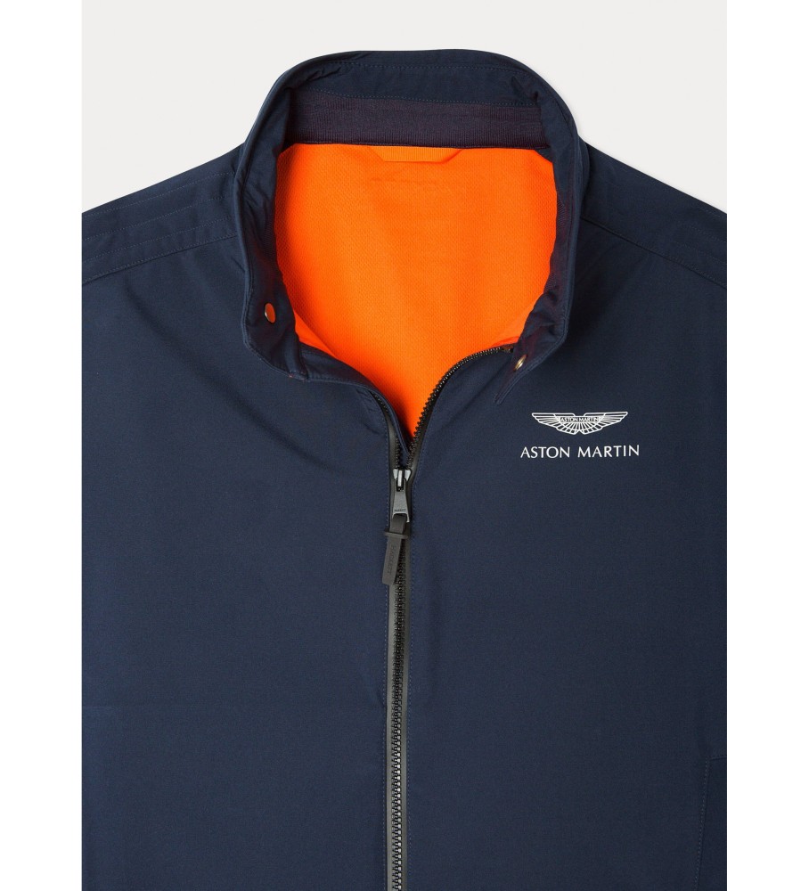 Jaqueta Hackett Amr Hyper Moto Azul Marinho