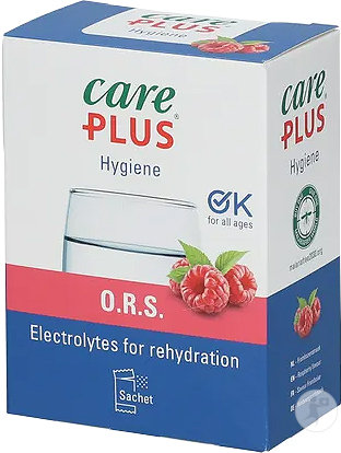 Care Plus ORS Sel De Réhydratation Orale Framboise Sachets 10x5,3g