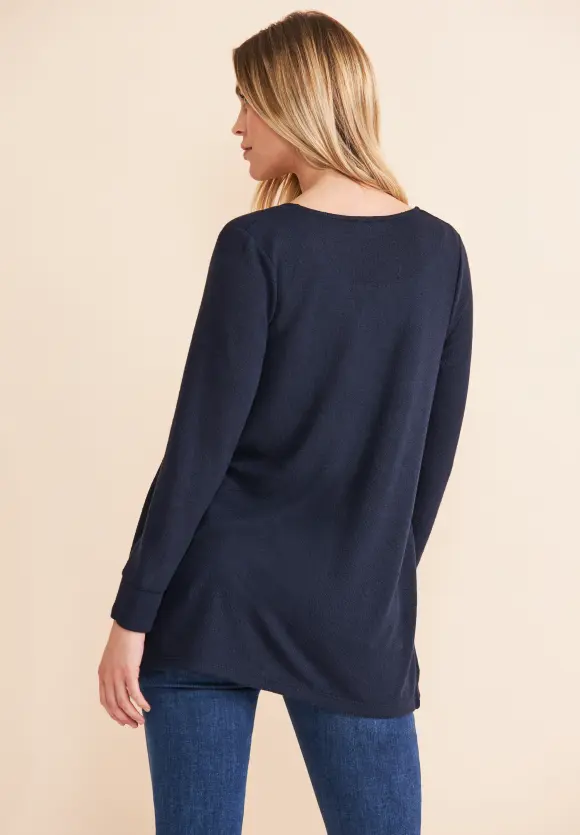 Offene Shirtjacke - deep blue