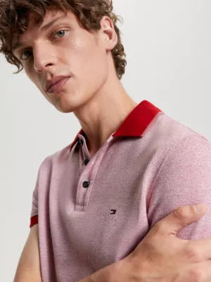 Polo Mouliné com detalhes em slim fit