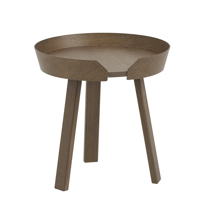 Muuto - Around Beistelltisch, Ø 45 cm, dunkelbraun