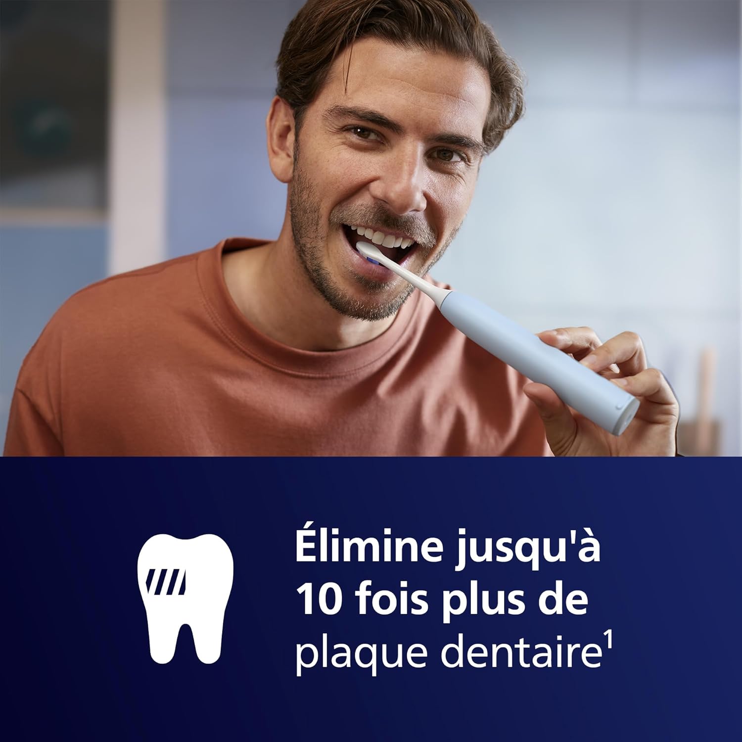 Philips Sonicare 6100 - Brosse à dents électrique sonique avec 2 modes de brossage, 3 niveaux d'intensité, Alerte de pression, EasyStart, Coffret de voyage, Blanc, HX7400/02 [Nouvelle technologie]