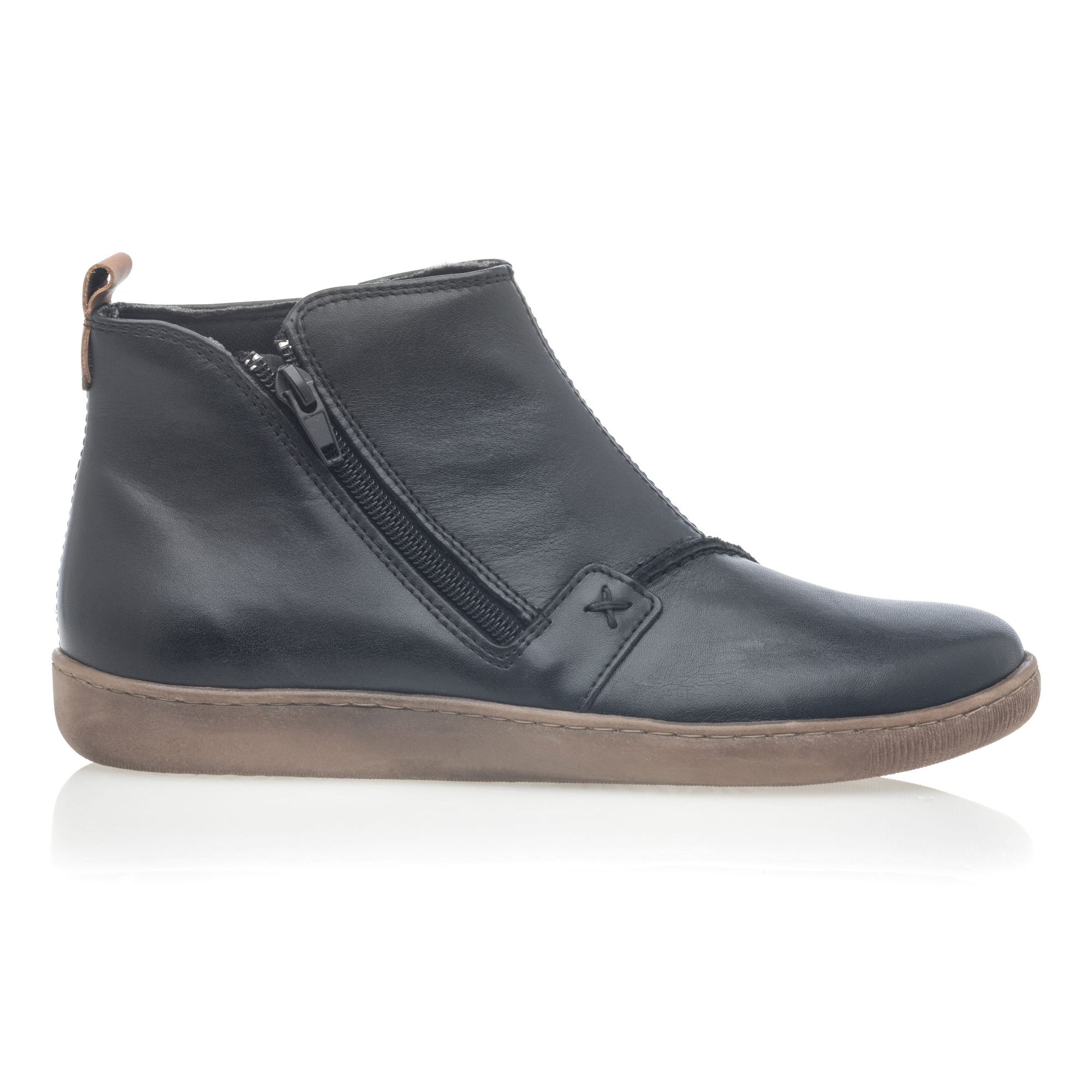 Bottines Femme en cuir noir