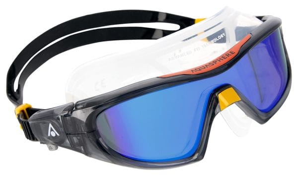 Masque de Natation Aquasphere Vista Pro Noir - Verres Miroir Bleu