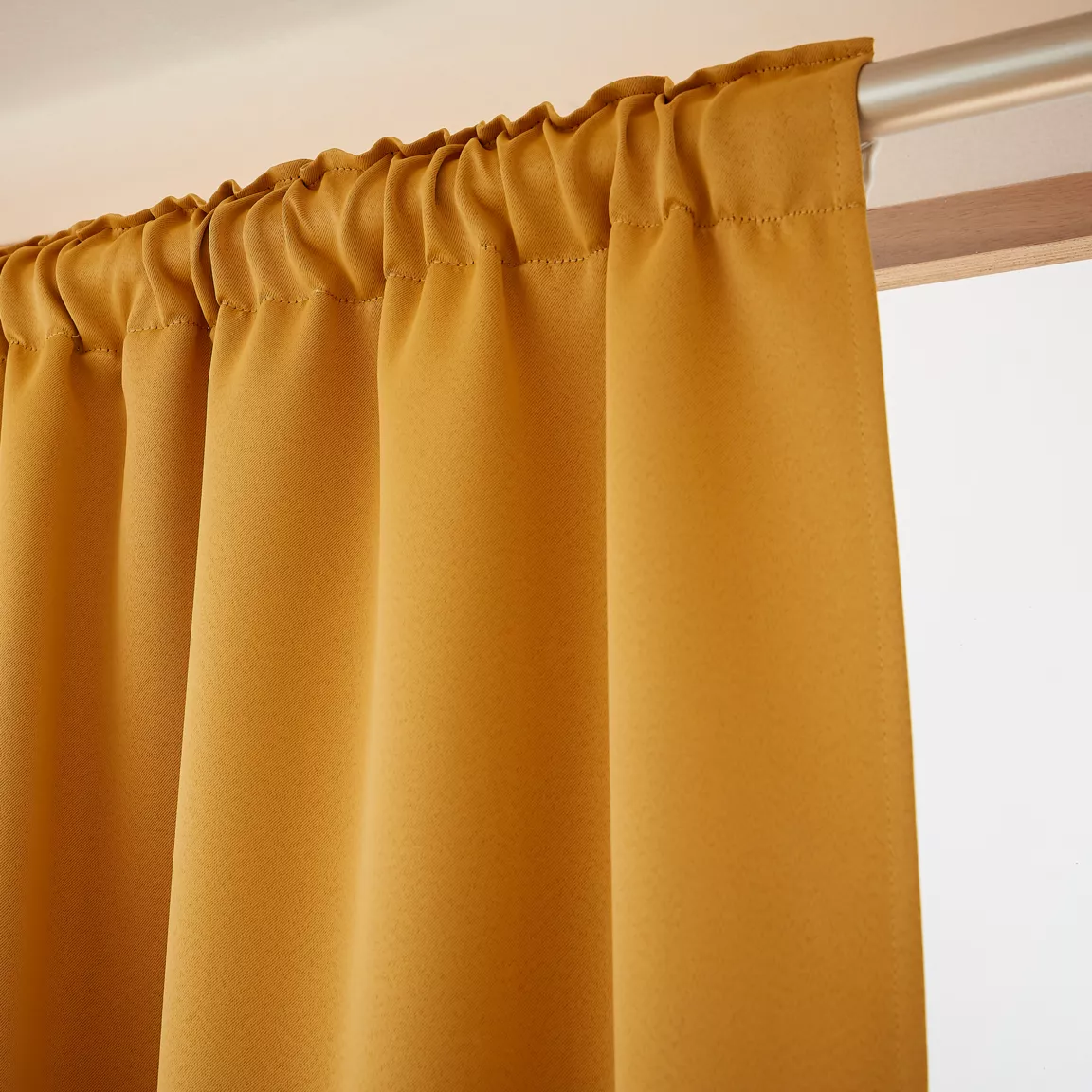 Rideau obscurcissant galon fronceur (140 x 260 cm) Dark Jaune moutarde