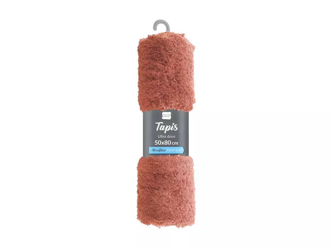 Tapis de Bain 50 x 80 cm Softness Terracotta - Microfibre