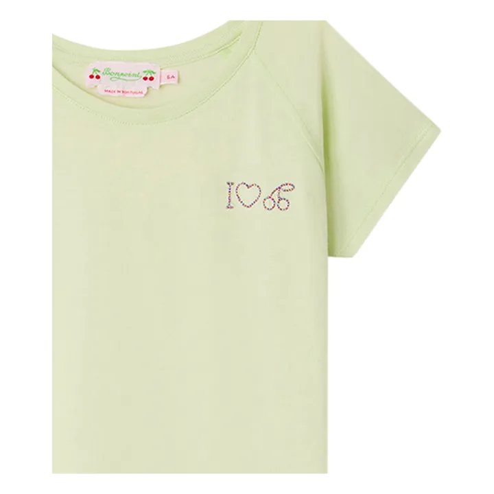 Bonpoint T-Shirt Brodé Asmae | Vert d'eau