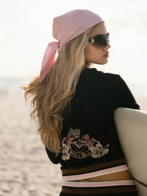 Roxy X Juicy Couture Sweat à capuche zippé Noir Femme