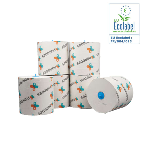 Essuie-mains rouleau blanc 175m certifié Ecolabel Paredes