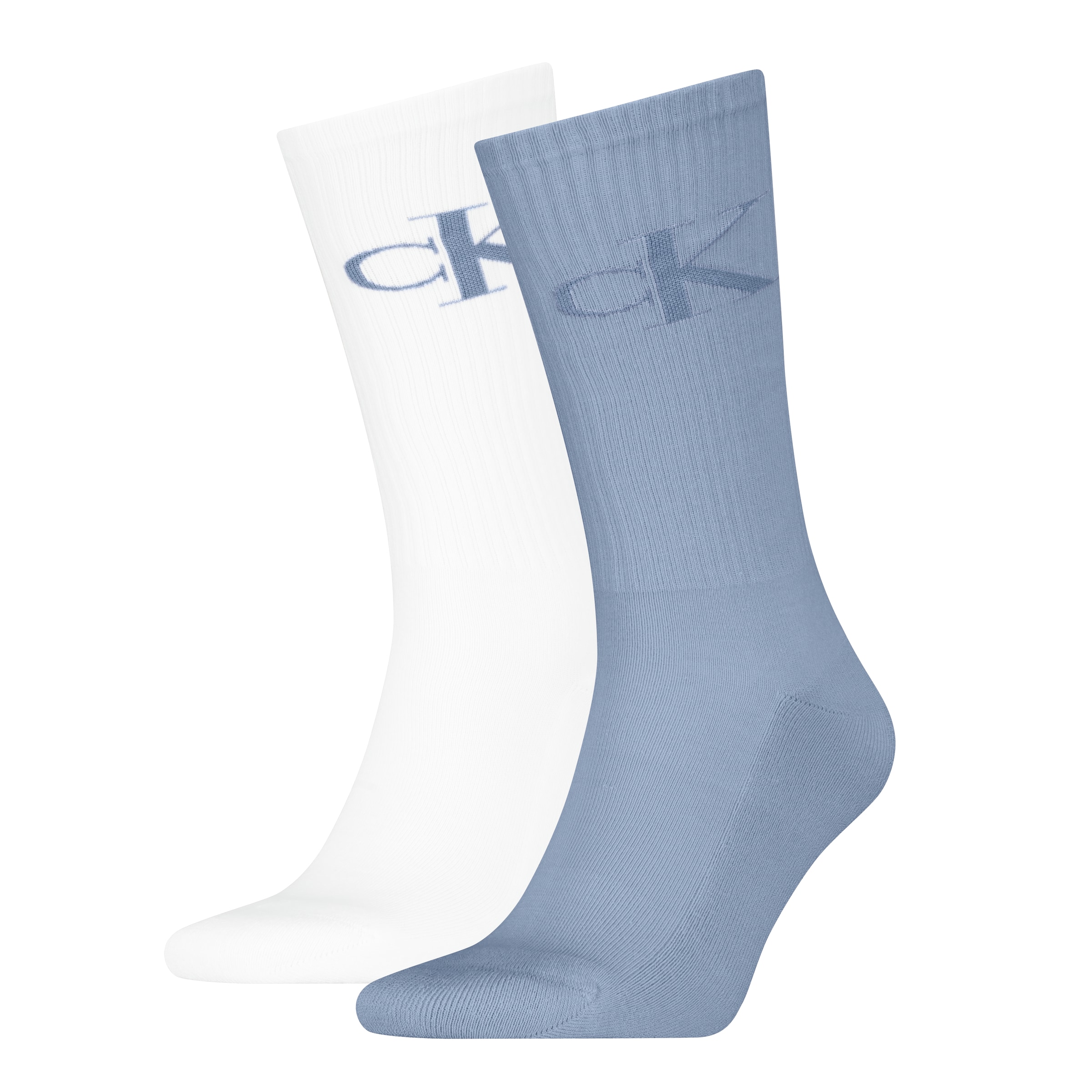 Calvin Klein Jeans Socken »CKJ MEN SOCK 2P MONOGRAM« 2 Paar, 2 Stk. tlg. mit verstärkter Ferse