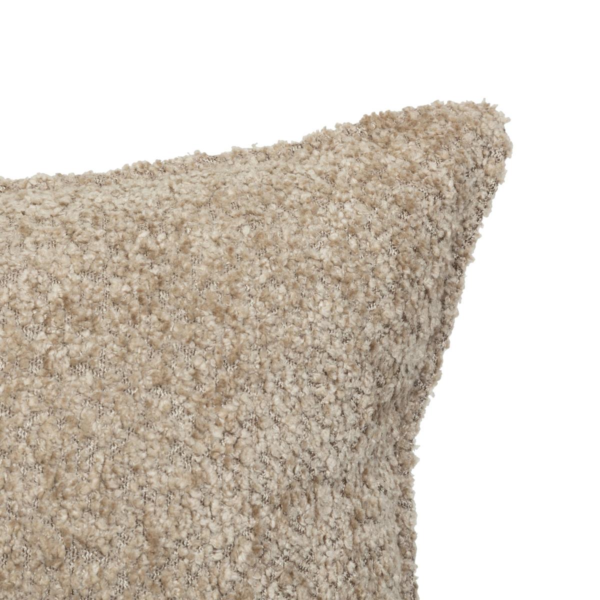 COUSSIN BOUCLETTE SOANA TAUPE 30X50CM