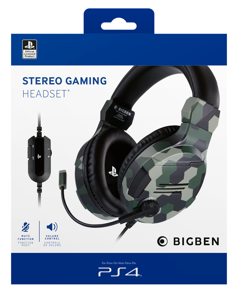 NaconPS4 Gaming Headset V3 - Green - Headset - Sony