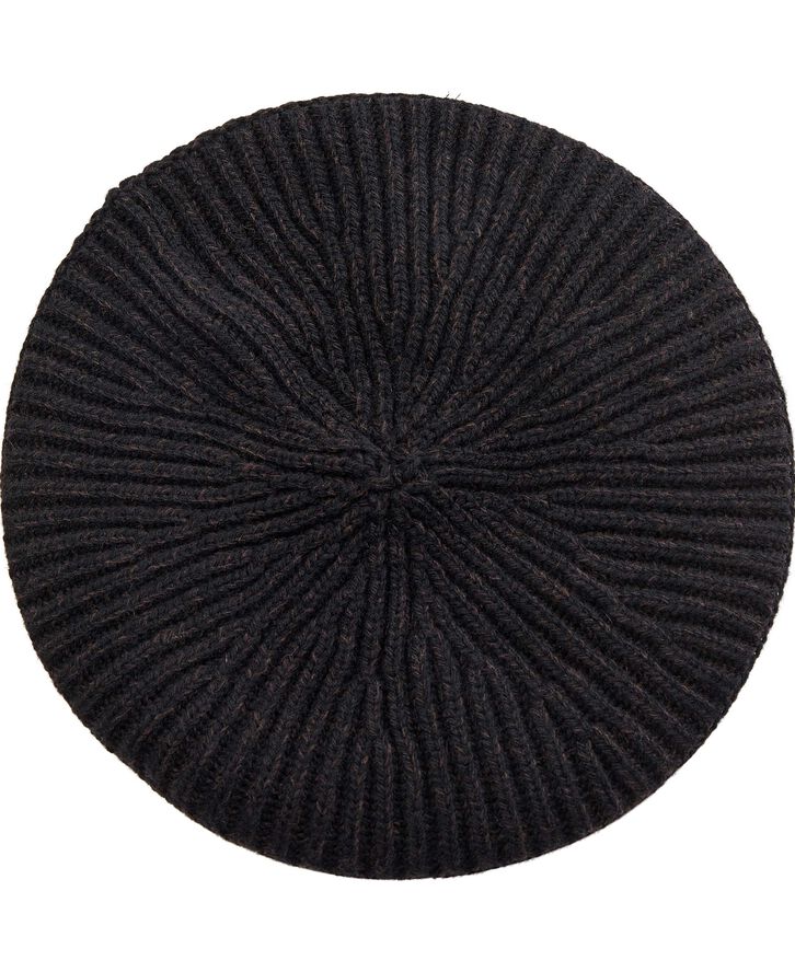 Ganni Uld Beret Black melange