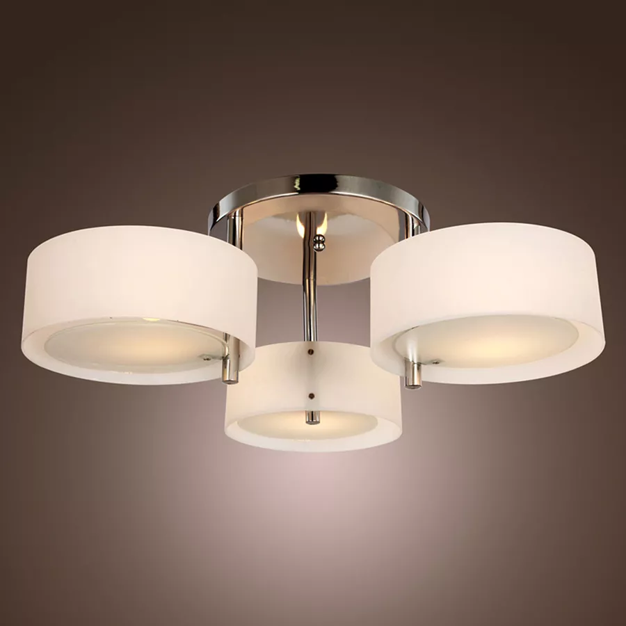 HOMCOM Deckenlampe 3-flammig weiß