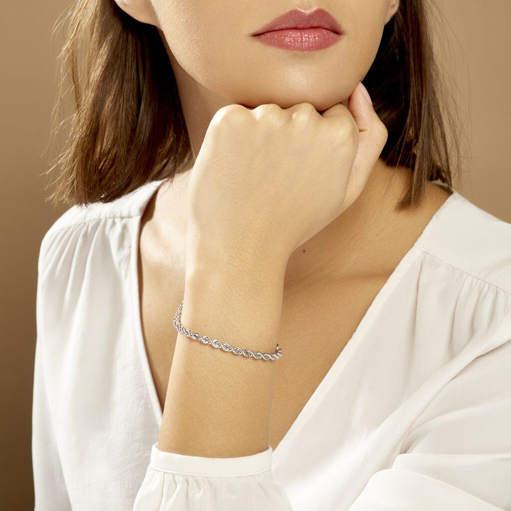 Bracelet Jerry Maille Corde Or Blanc