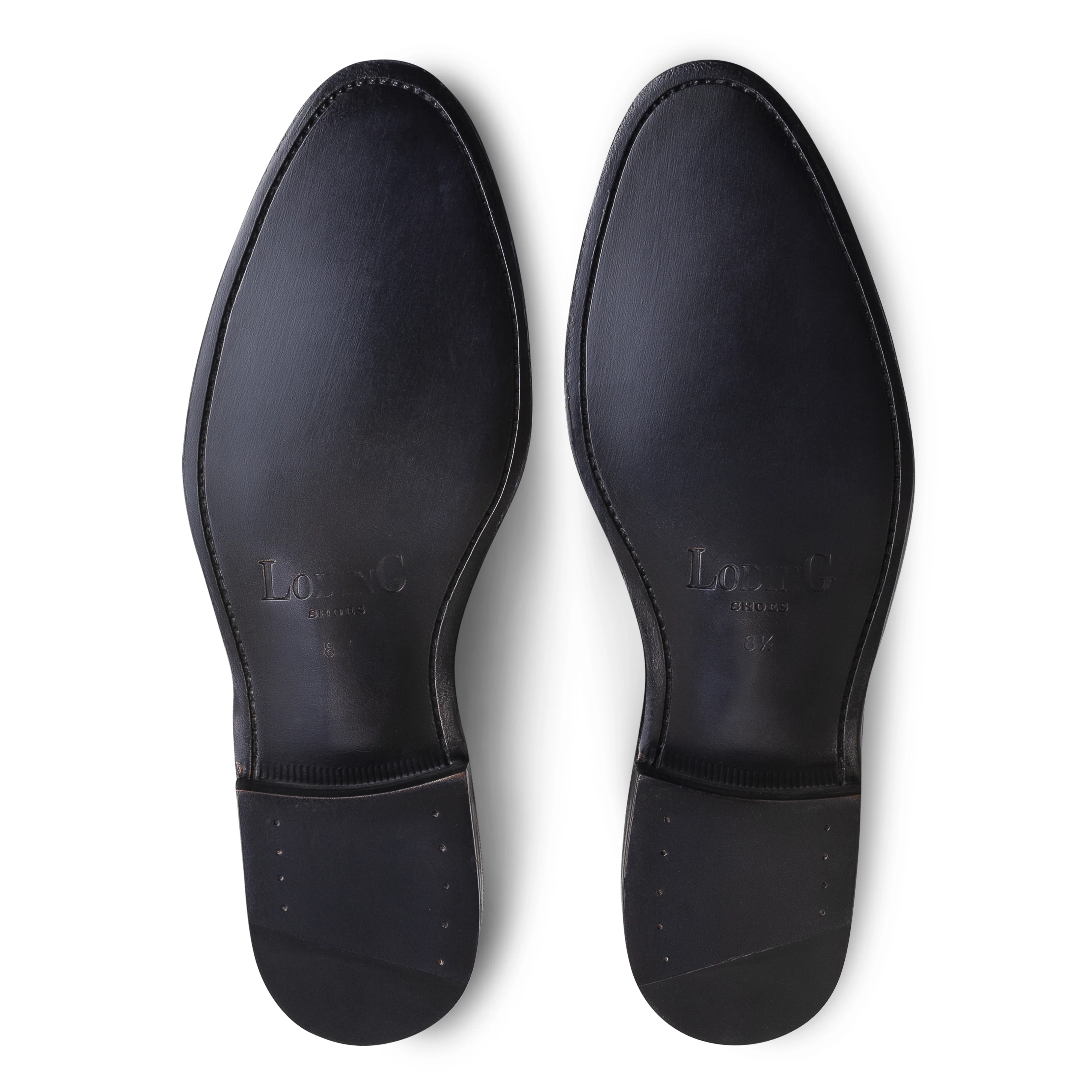 Richelieu bleu nuit à bout droit rapporté Wickham 399