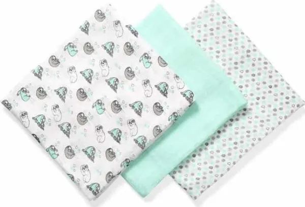 BabyOno Naturlige bleer af økologisk bambusfiber Mint BabyOno