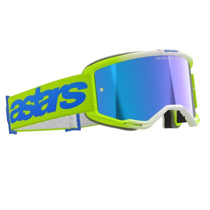 Masque cross Alpinestars VISION 5 BLAZE IRIDIUM 2025 - Bleu / Jaune
