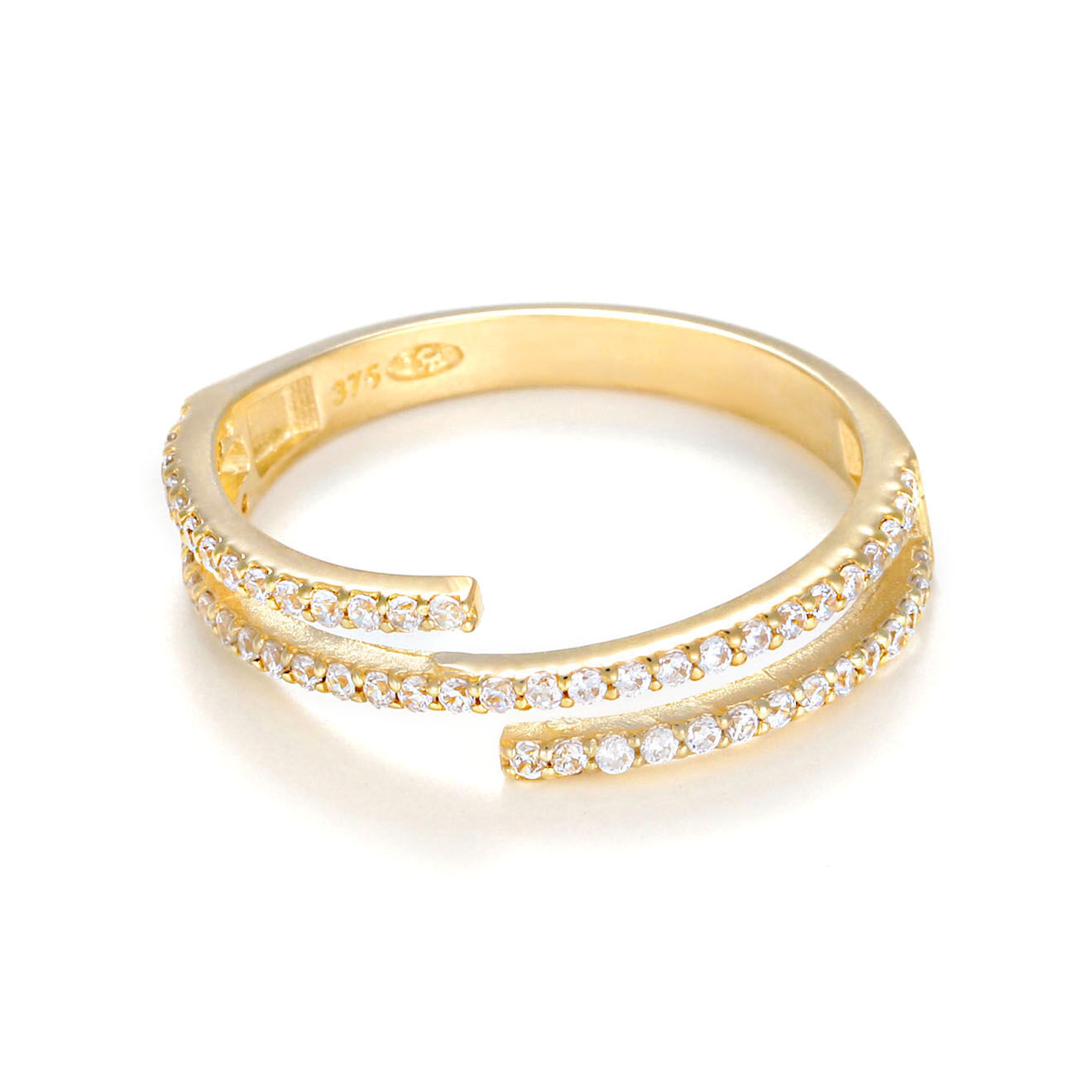 Instant d'Or Bague Elodie Zirconium or jaune