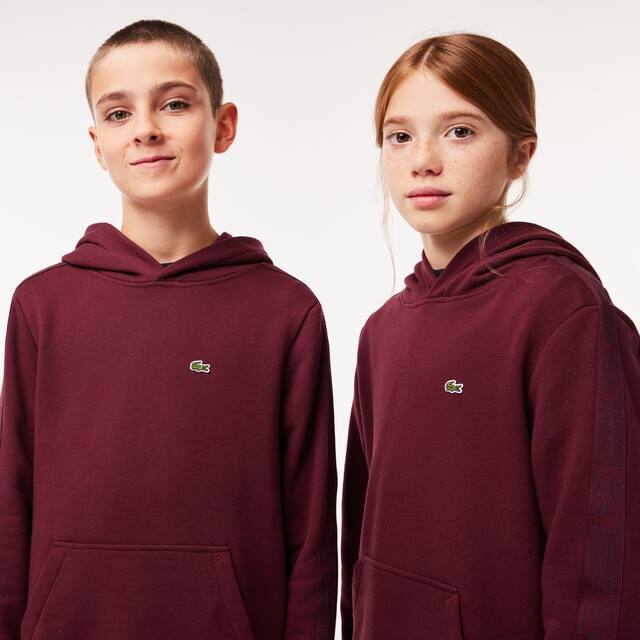 Sweatshirt à capuche en molleton de coton Pullovers & Sweatshirts - Rouge - Lacoste - Enfant