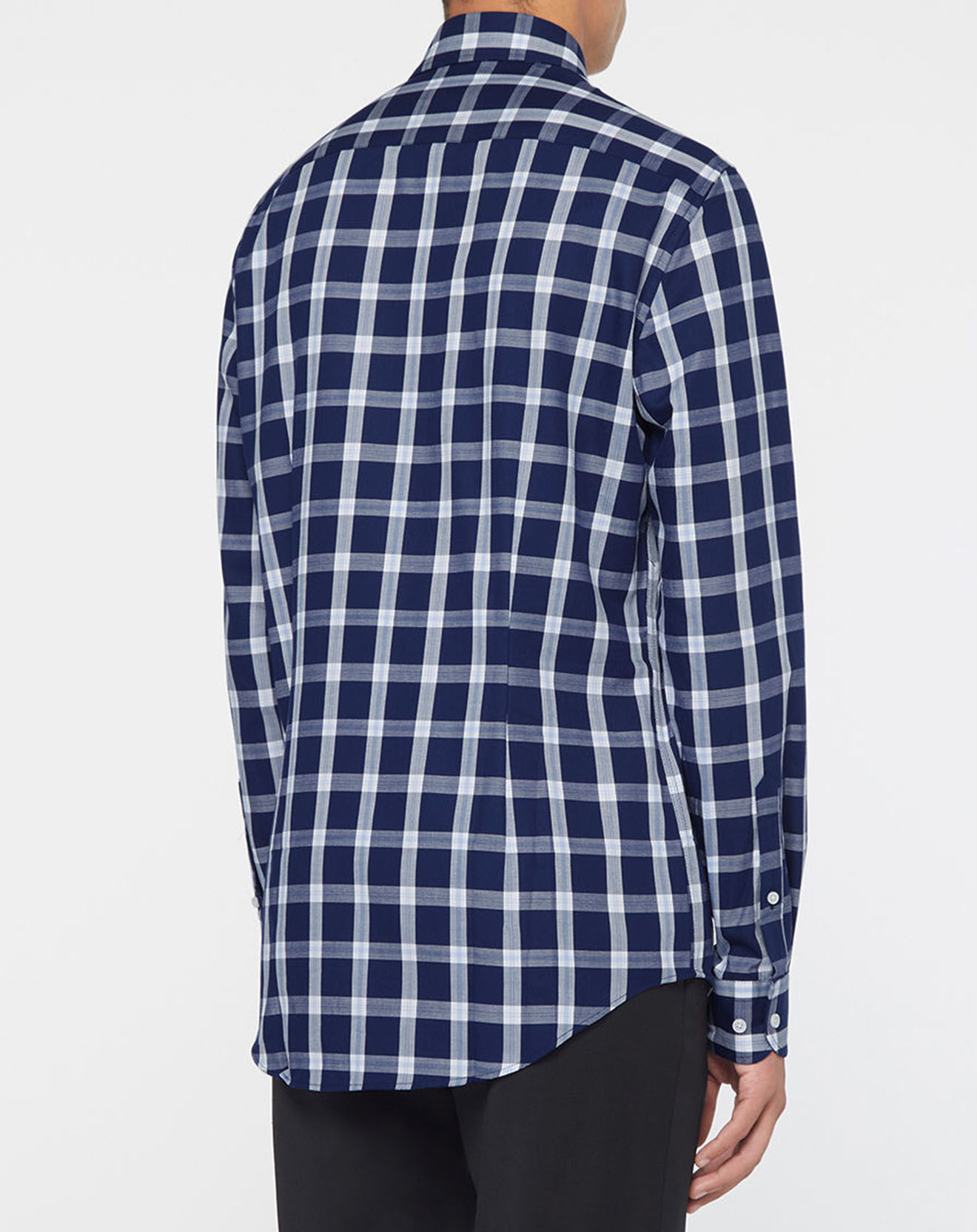 Tommy Hilfiger Chemise Slim 100% Coton Bio à carreaux bleu/blanc