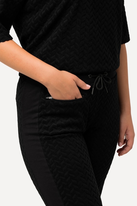 Jogginghose, Zacken, Frottee, ausgestelltes Bein