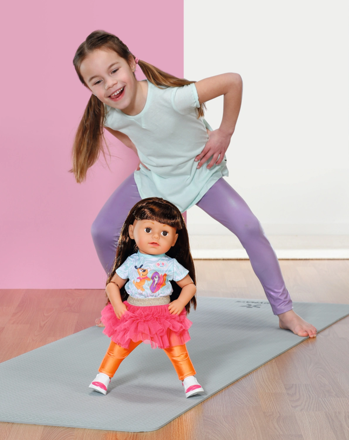 BABY born® Puppe SISTER PLAY & STYLE (43cm) in brunette