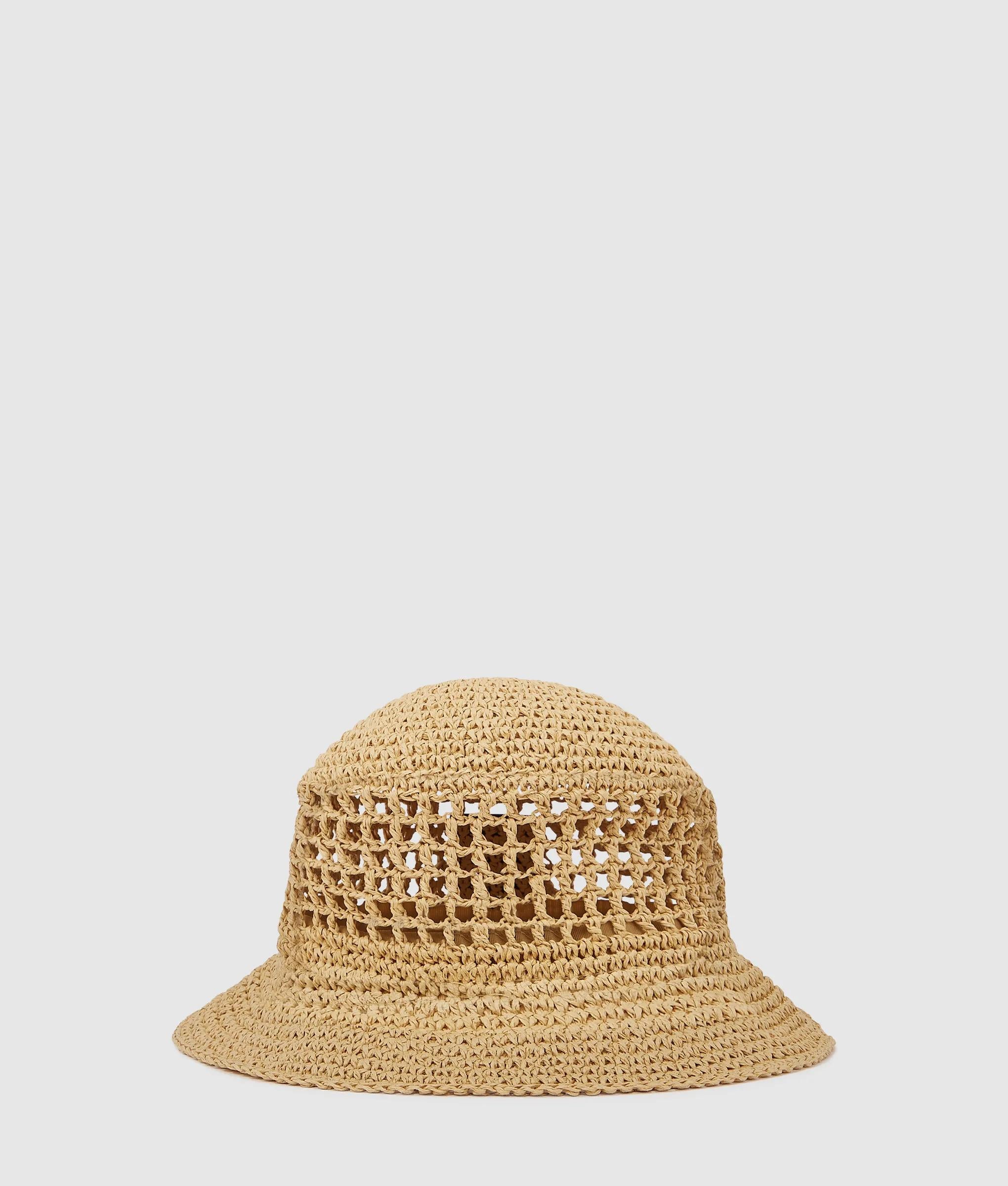 Boxlogo raffia vissershoedje