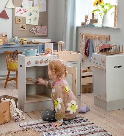 Sebra Legek?kken - Opvaskemaskine - Tr? - Seabreeze Beige