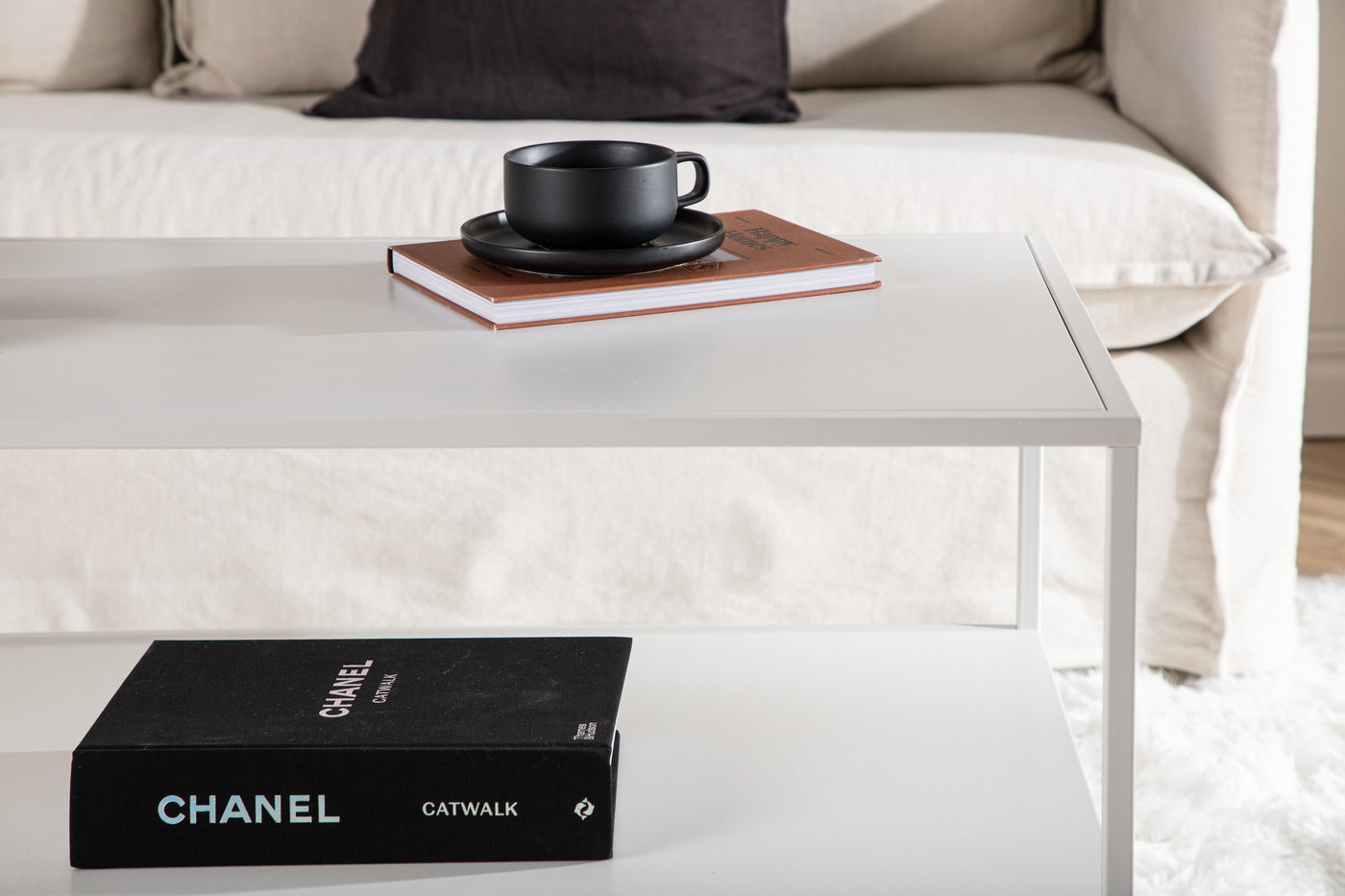 FjÃ´rd - Salontafel Wit 120cm - Staal