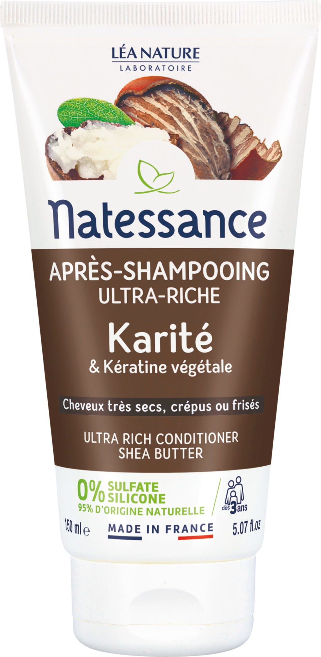 Natessance  Ultra-nährende Spülung Sheabutter & Keratin, 200 ml