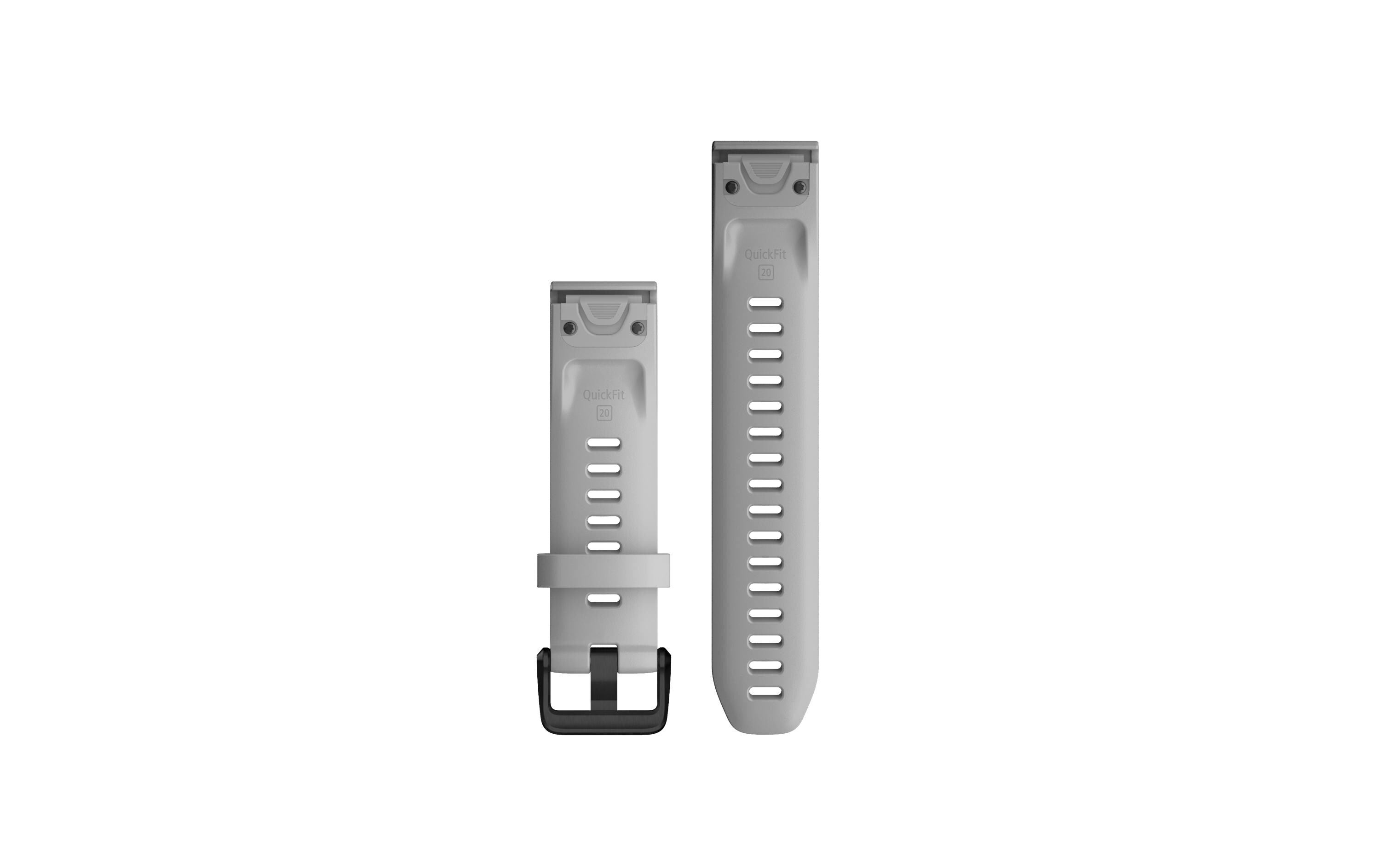 Armband QuickFit, 20 mm Silikon/GrauSportuhr-Armband
