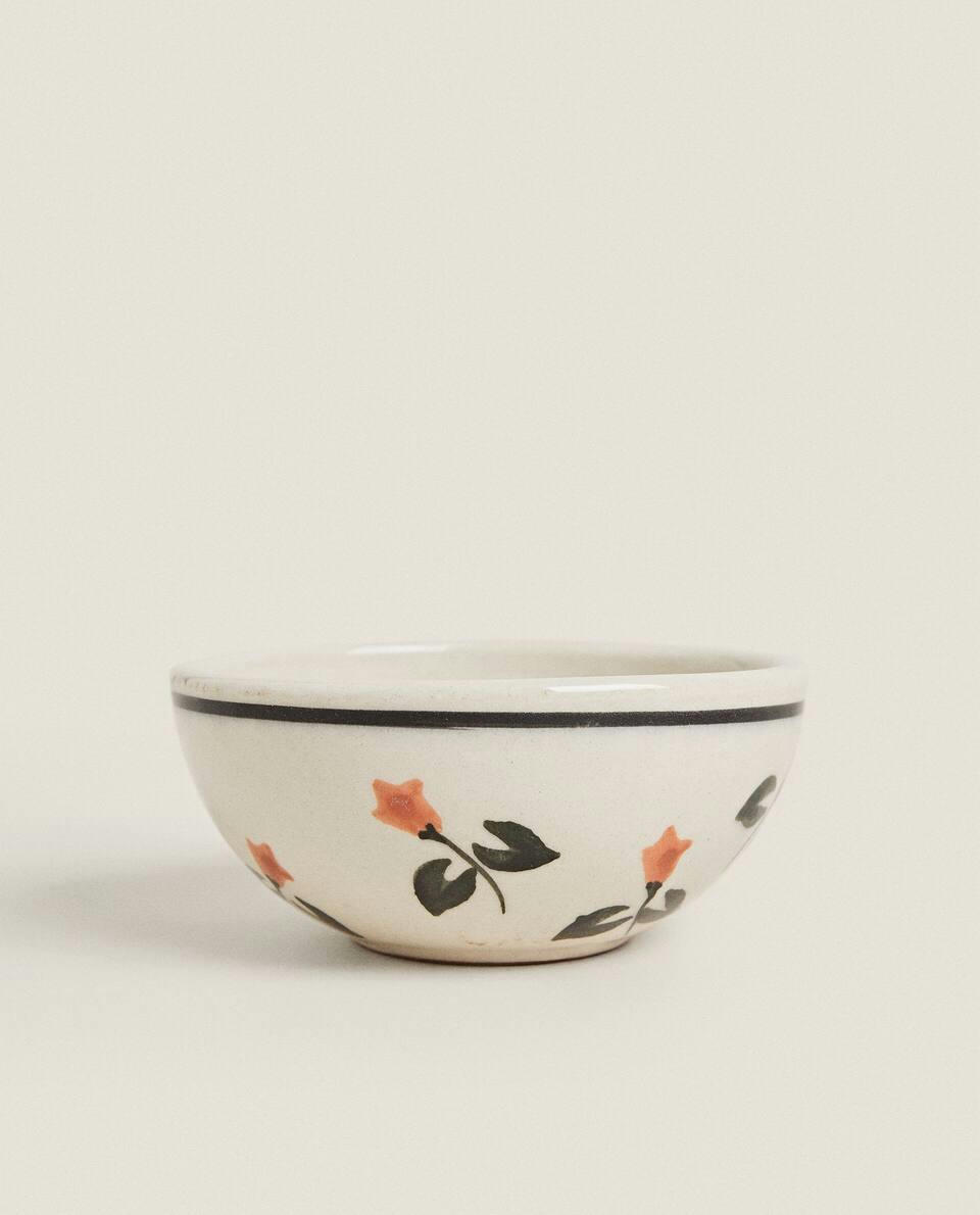MINI TIGELA FLORAL PINTADA