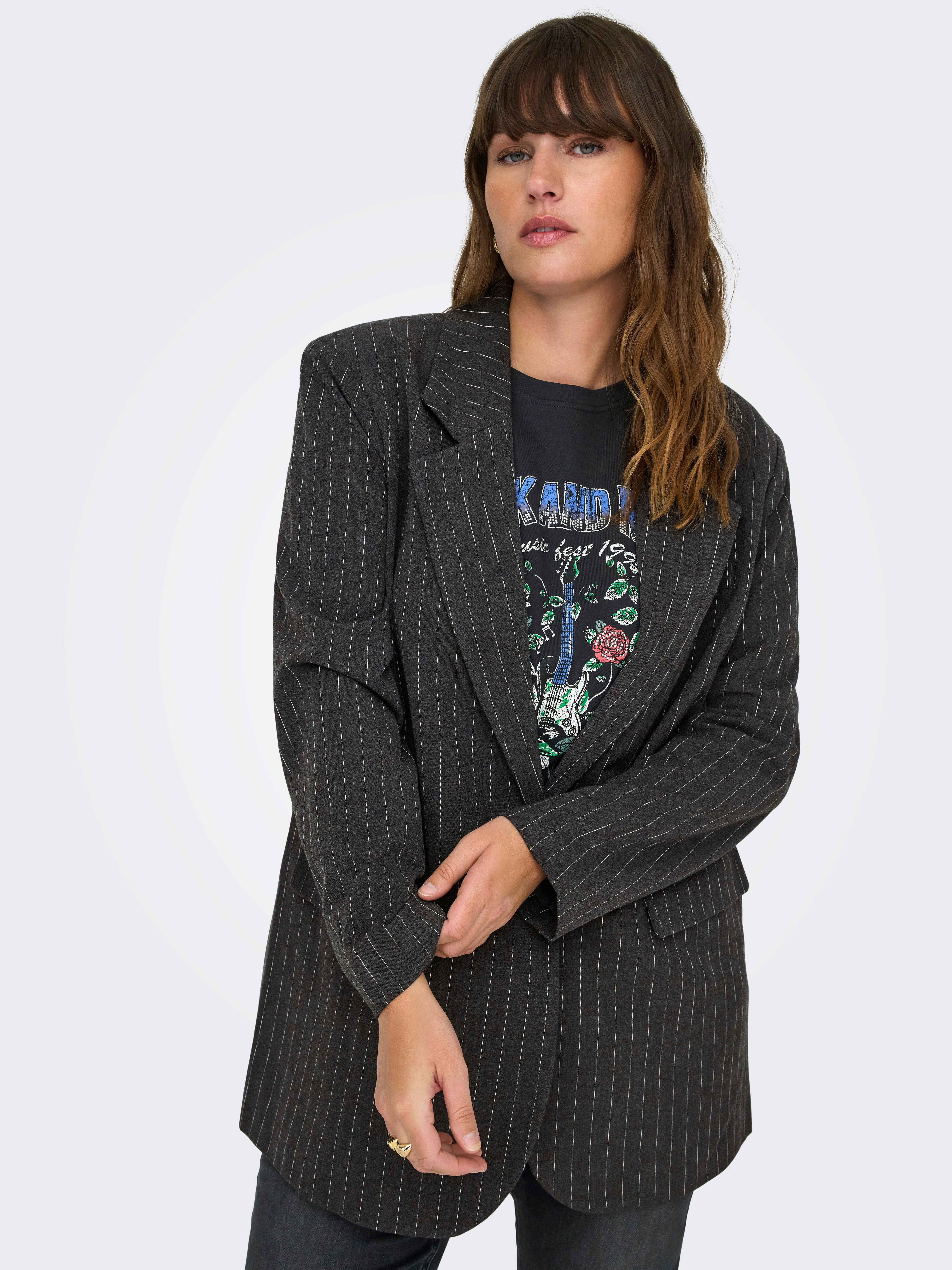 CARBRIE Blazer Dark Grey Melange