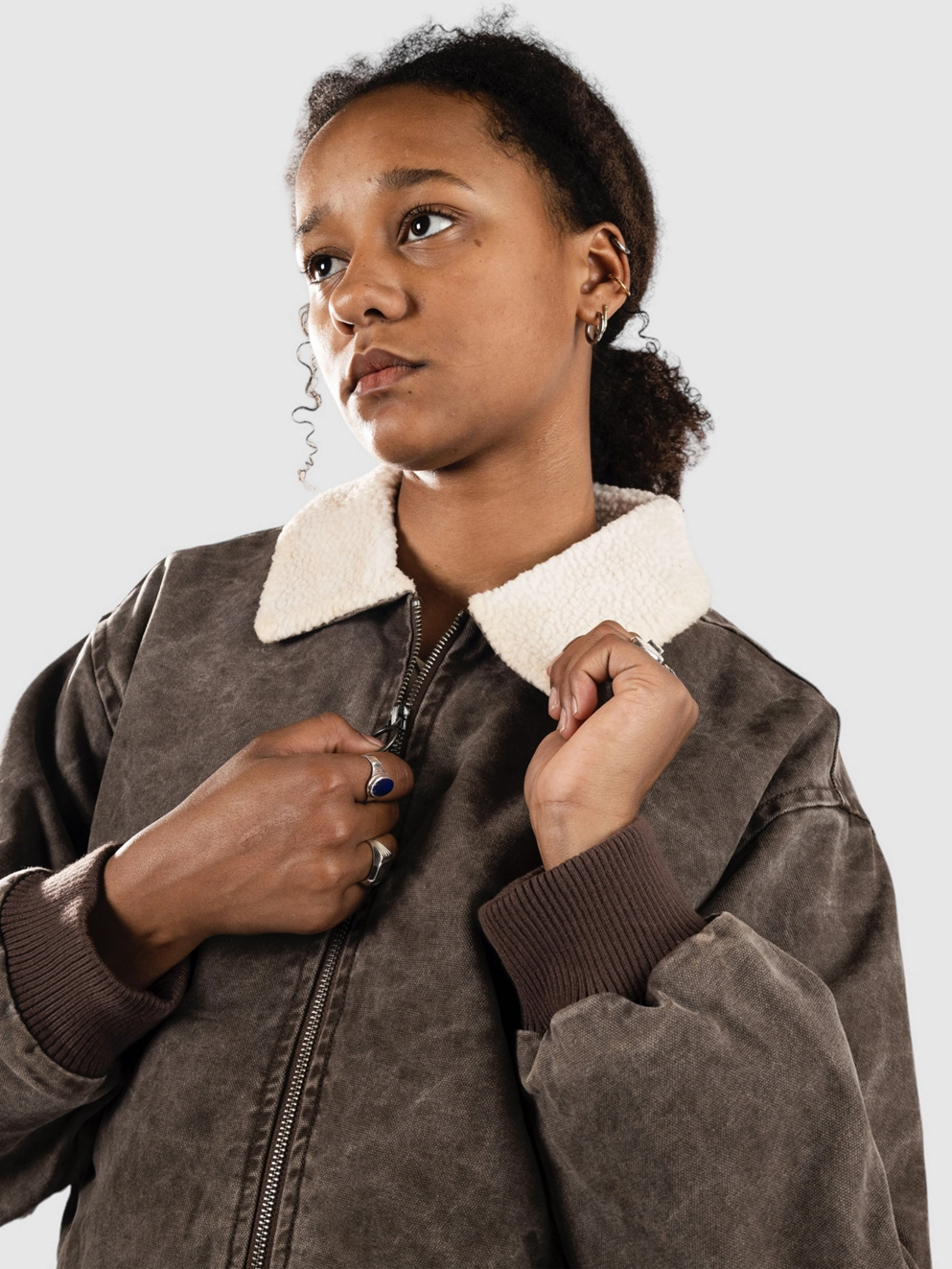 Element Reynis Canvas Bomber Jacket bracken