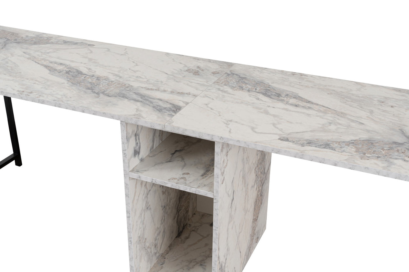 Giga Meubel - Bureau Marmerlook - 240x60x74cm - Twin