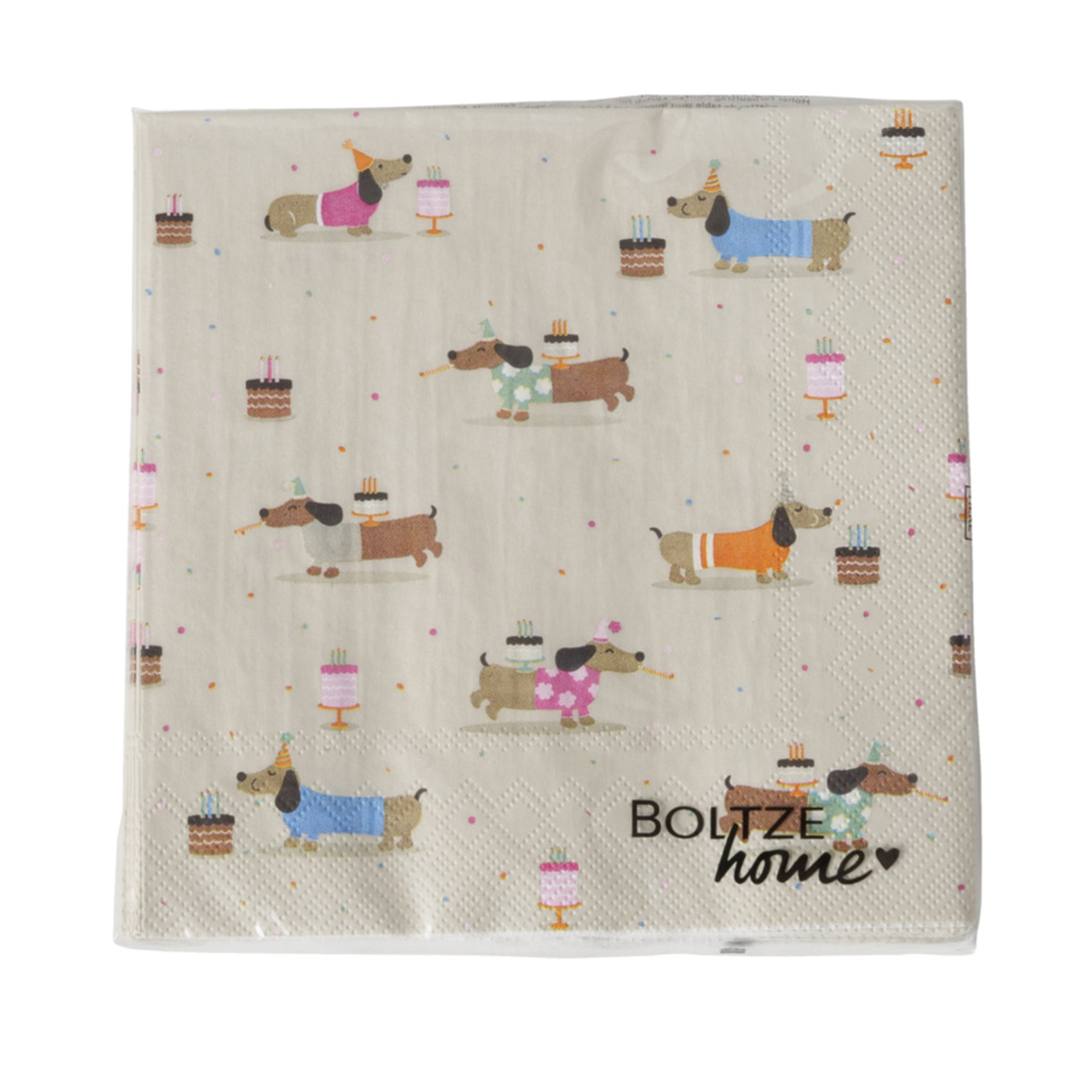 Servietten - beige-braun - 3-fach sortiert