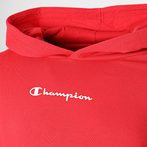 Sweat Capuche A Bandes Enfant 306320 Rouge