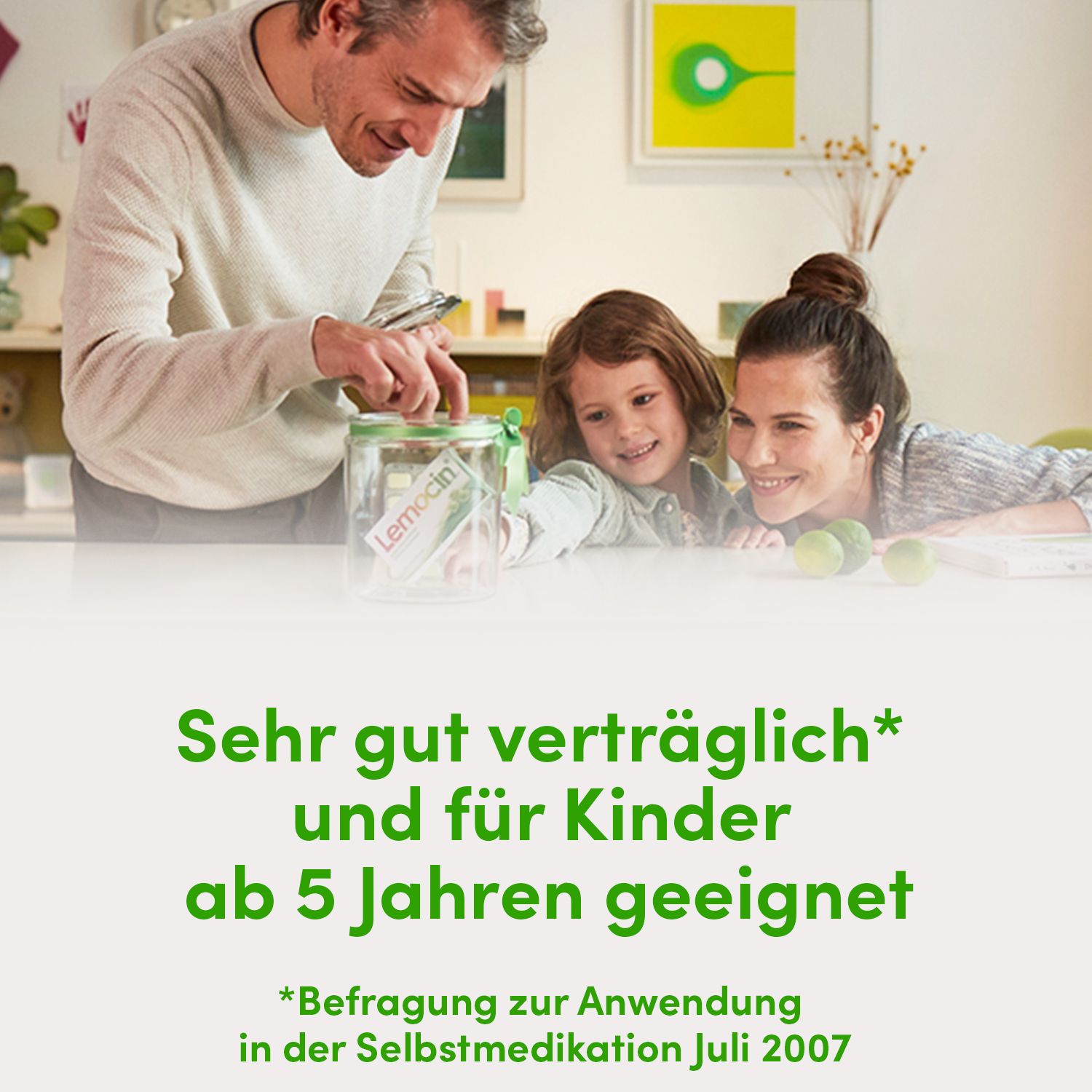 Lemocin® gegen Halsschmerzen Limettengeschmack ab 5 Jahren